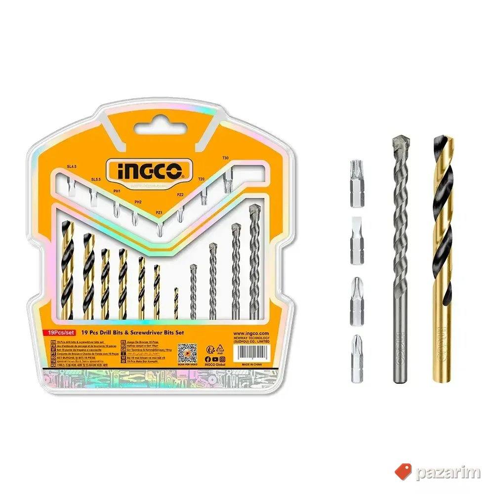 INGCO Set Burgija i Bitova 19/1 AKSDB1901 (Metal / Beton) 1