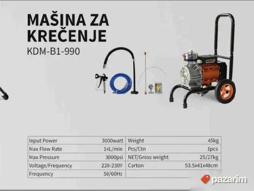 Kzubr Profesionalna Mašina za Krečenje KDM-B1-990 (3000W)