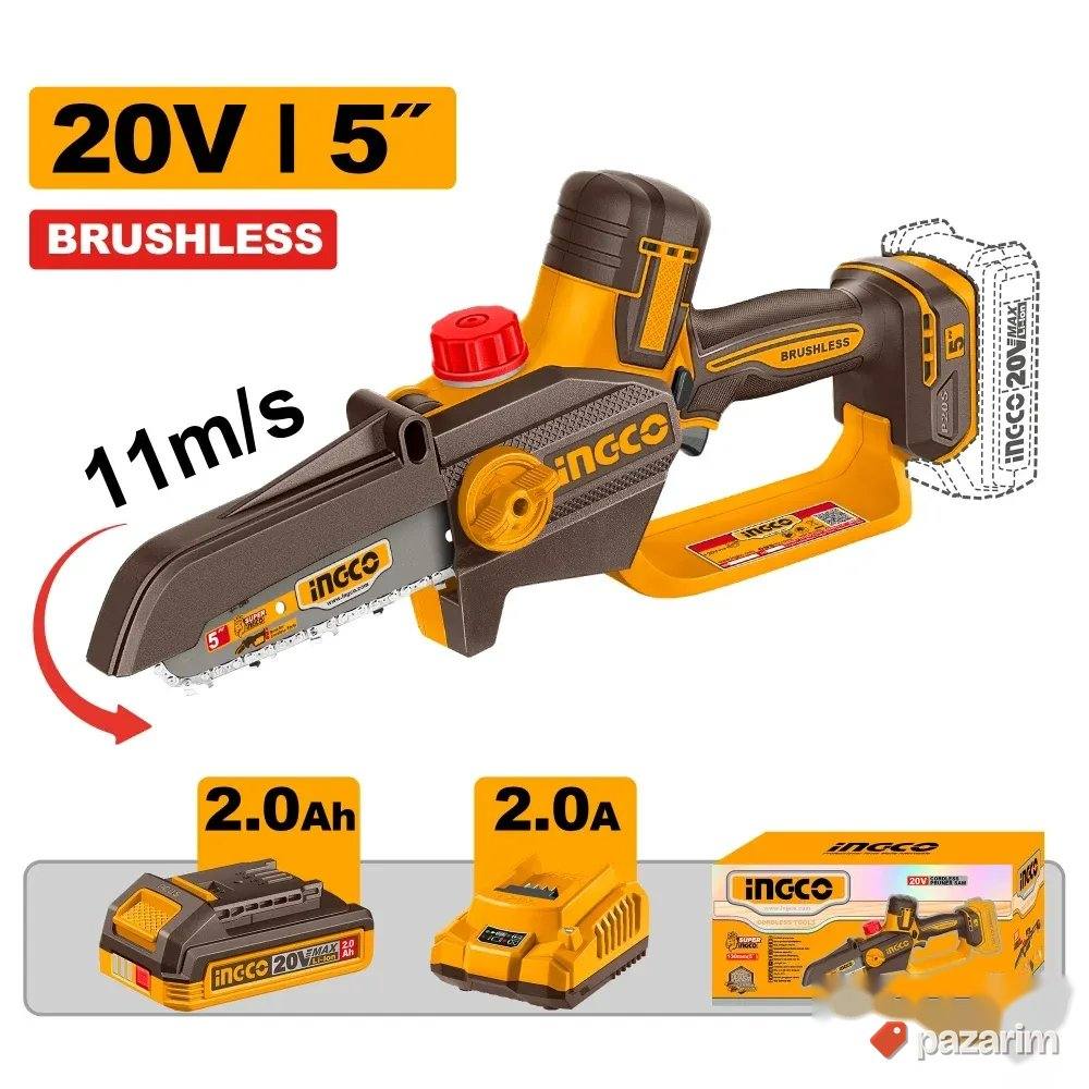 CGSLI20561E Aku Mini LANČANA Testera 1X2AH SUPER INGCO 1