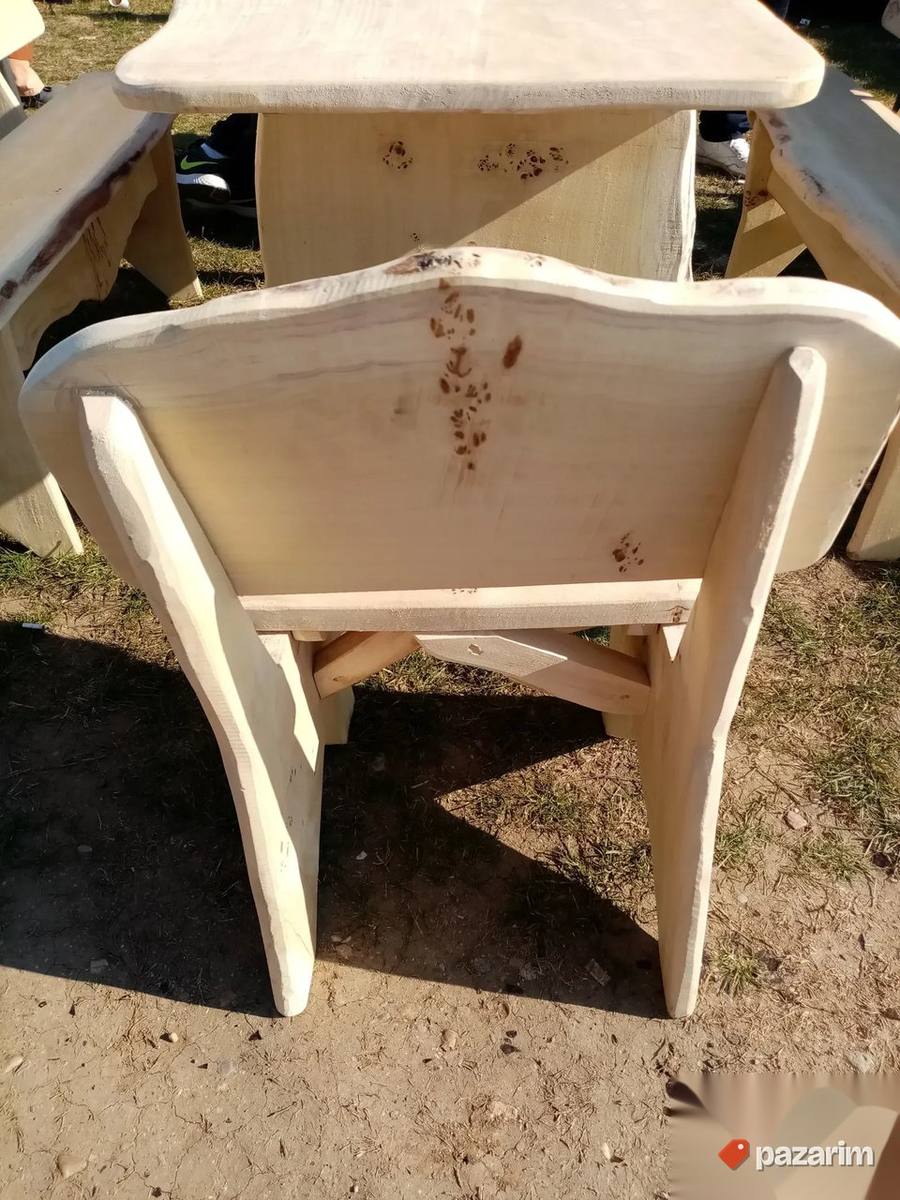 MASIVNA NOVA Sto, 2 Klupe i 2 Stolice Garnitura 6