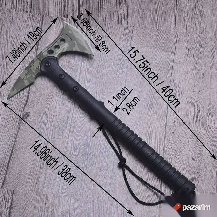 Lovacki Nozevi AK Sa Gumiranom Drskom Tomahawk Sekire Novo 8