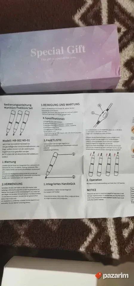 Nemacka Turpija Za Nokte Elektricna Novo 5
