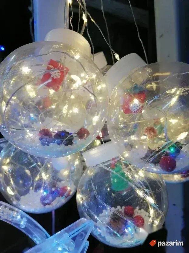 Kugle Snesko i Deda Mraz LED Zavesa NOVO Novogodisnje LED 8
