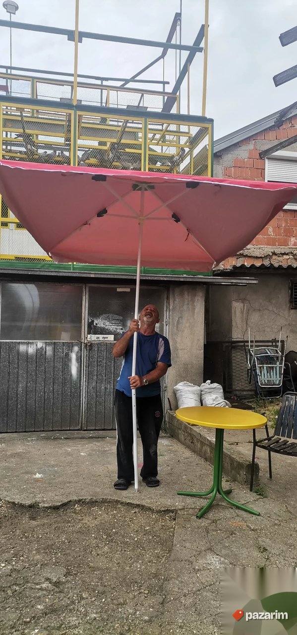 Veliki Pravougaoni Suncobran Stolice Stolovi Tende Novo 5