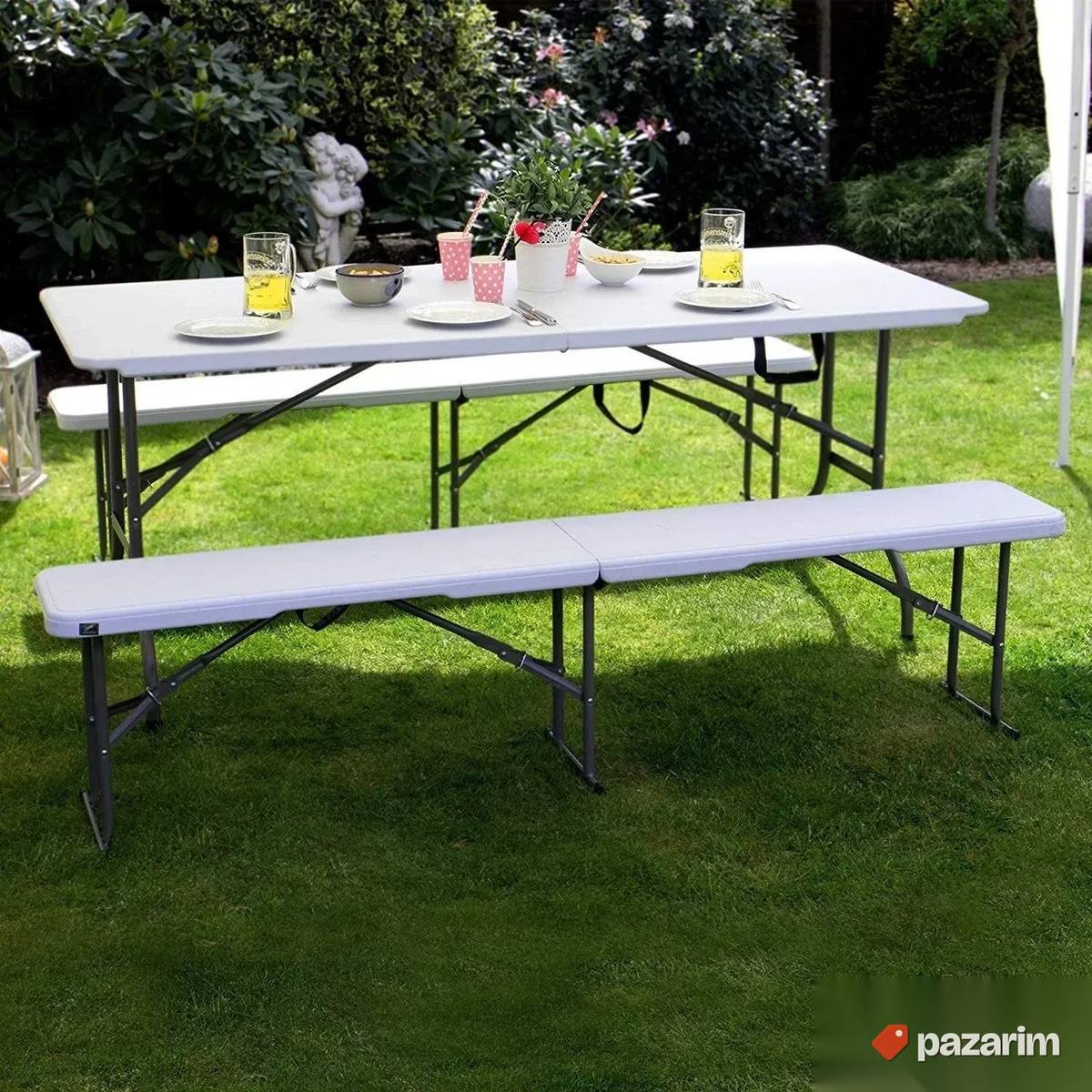Bastenski Set Dve Klupe i Sto 180cm 1