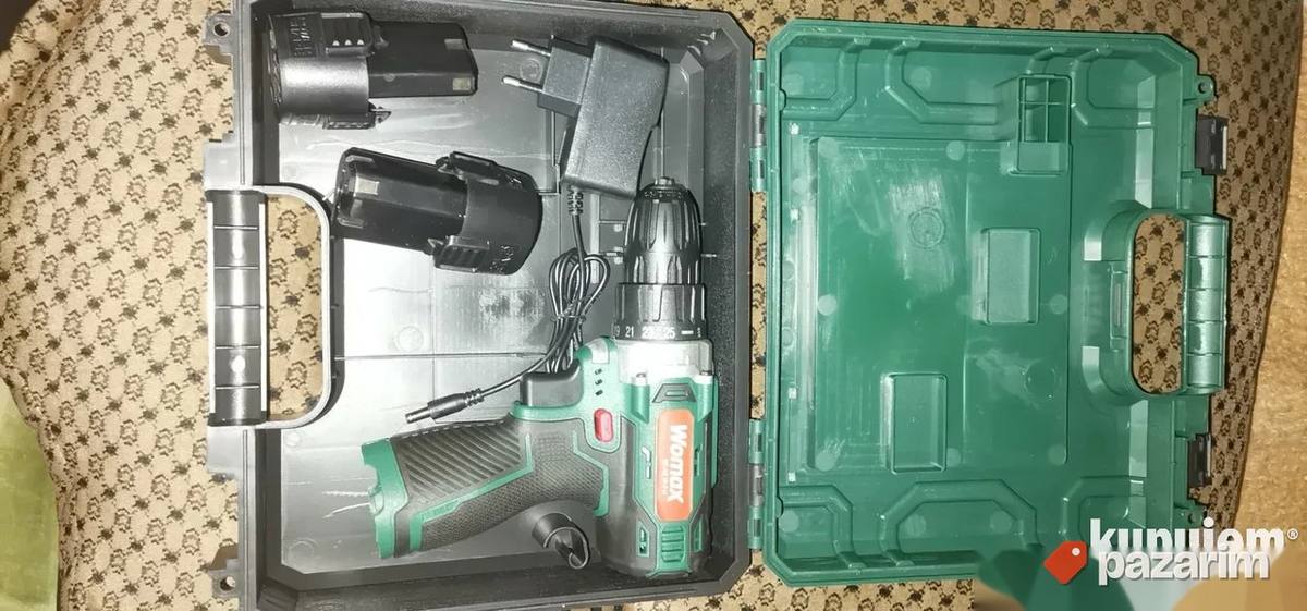 Aku Srafilica 12v 2 Baterije I Kofer Womax Dewalt Novo 1