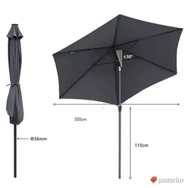 Suncobran Precnik 300cm Top Kvalitet Lezaljke Ljuljaske Stol 4