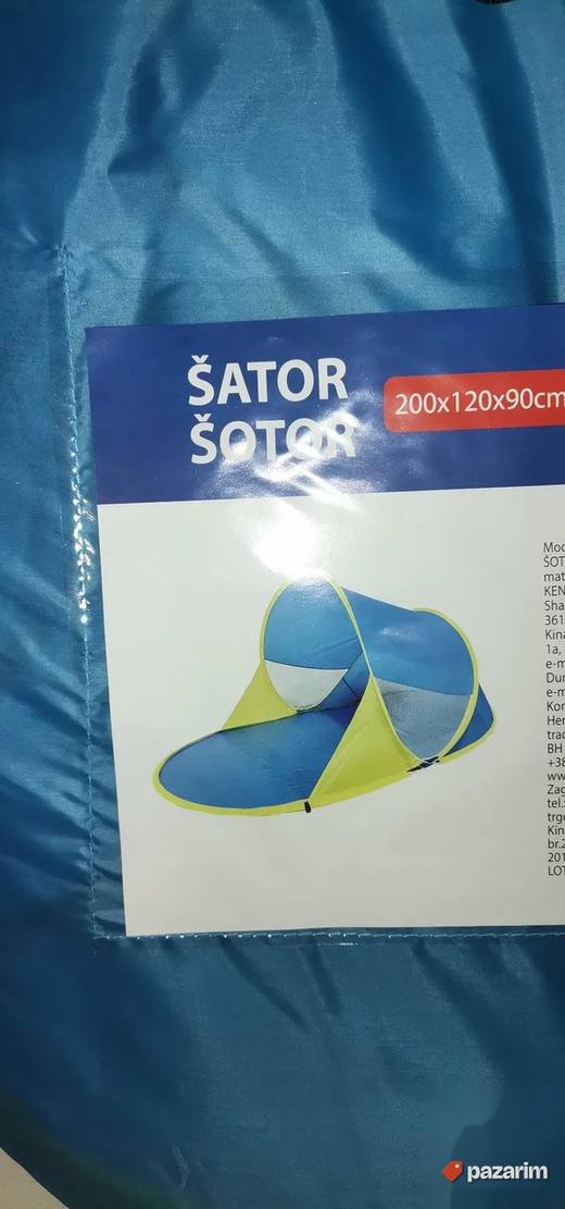 Sator Za Plazu Sator Sa Prozorom Novo UV Zastita