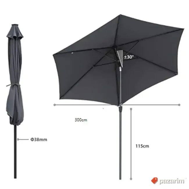 Platneni Suncobran 300cm Ljuljaske Lezaljke Tende 3x3 6x3m 2