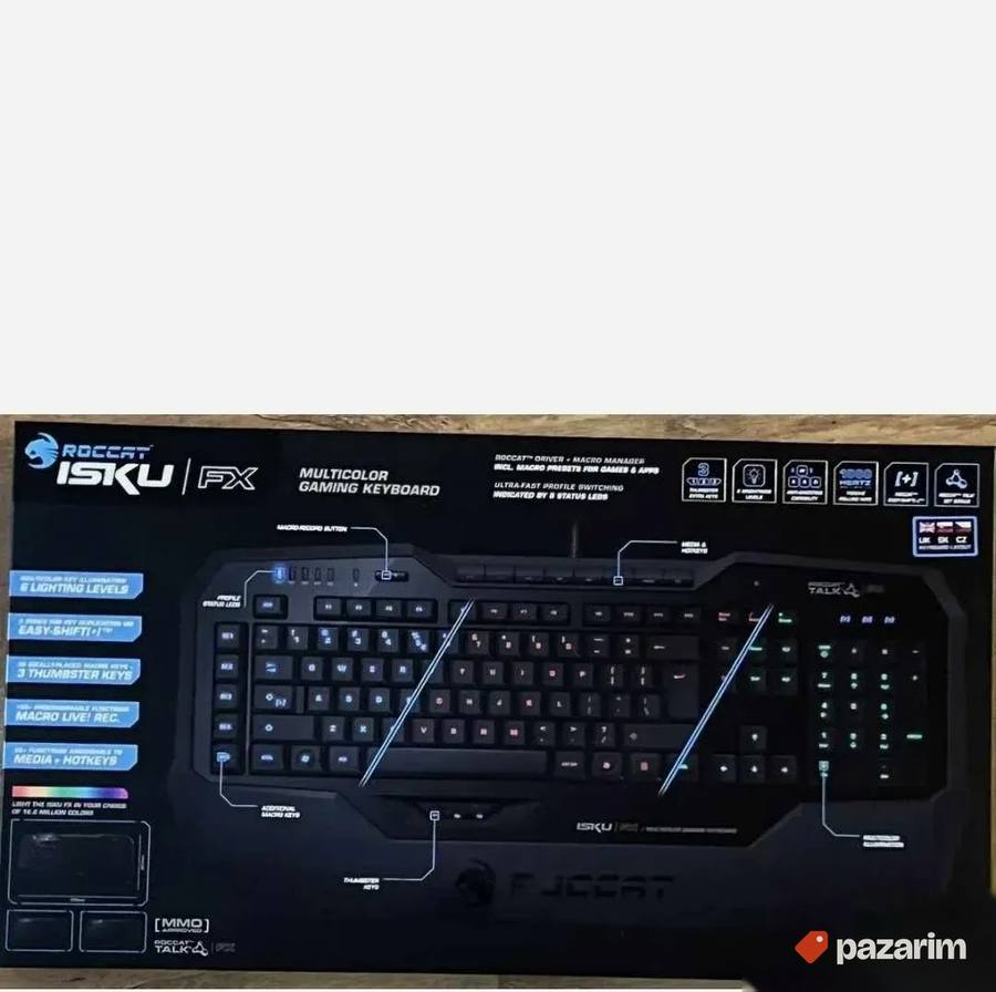 Top Gejmerska Tastatura Crna i Bela Roccat Isku Fx Novo 2