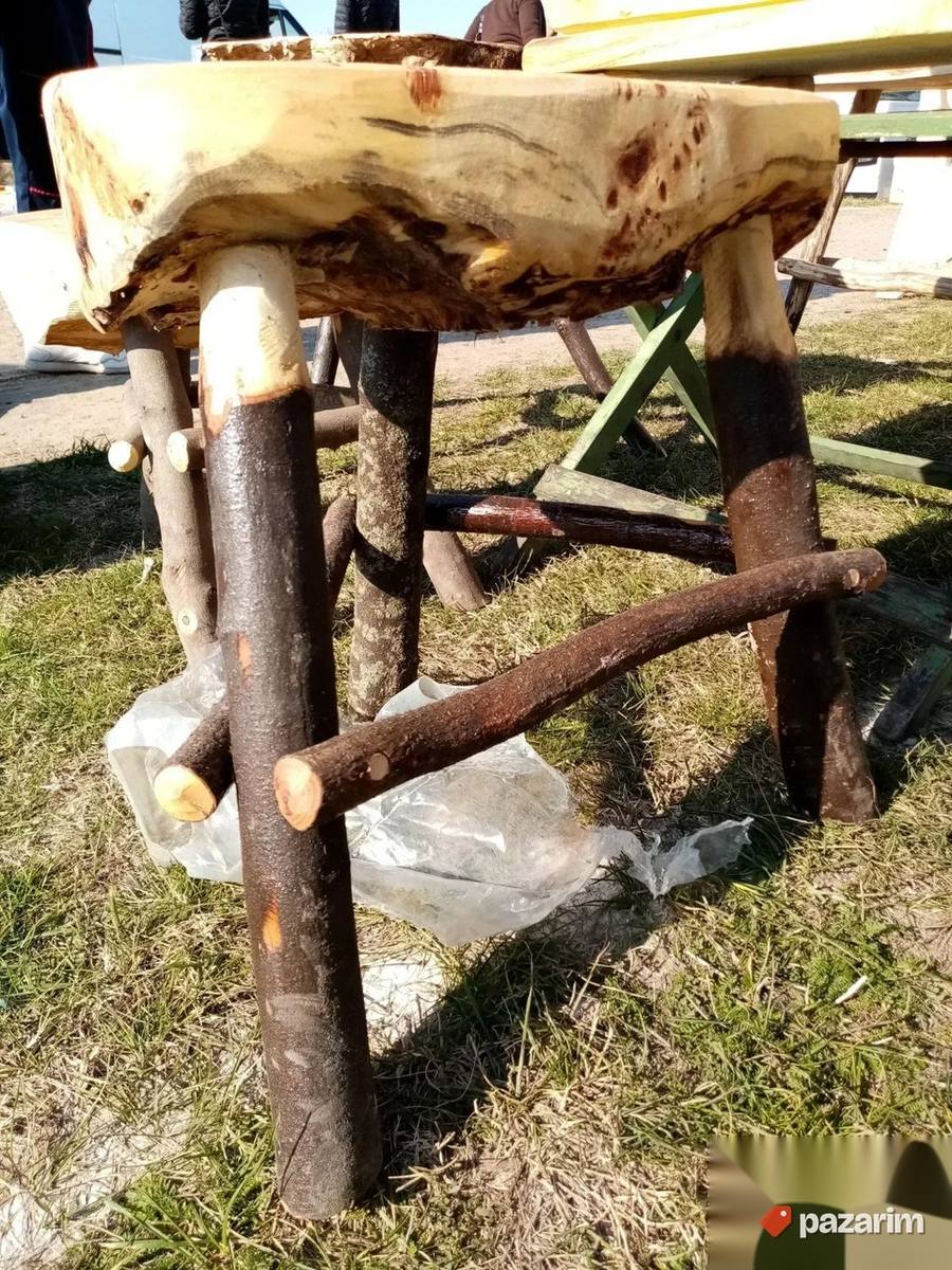 Stolovi i Stolice Od Punog Drveta Hoklice 2