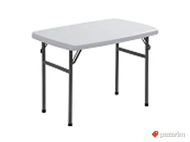 Bastenski Sto Na Rasklapanje Metal Staklo 60X60cm 6