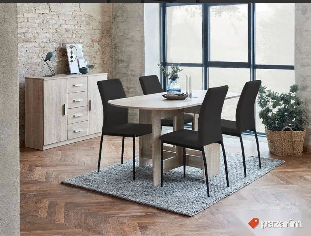 Trpezarijske Stolice Metal-Stof Top Kvalitet Novo Akcija 1