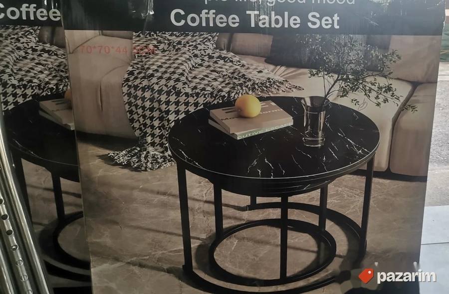 Sto Za Dnevnu Sobu Celik-Medijapan 60x60cm Set StocicaAkcija 3