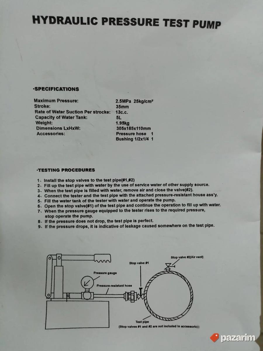 Pumpa Za Ispitivanje i Dopunjavanje Sistema Za Grejanje Novo 5