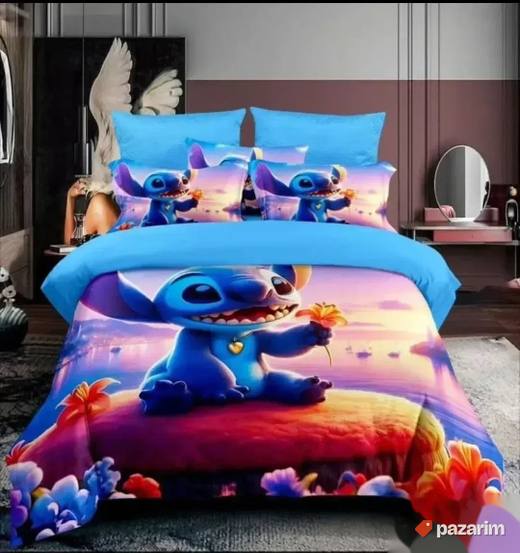 Posteljine Stitch Pamucni Set 3/1 Novo Akcija