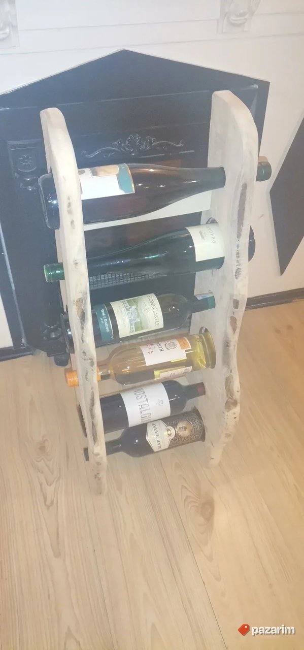Drvena Polica Za Vino 6 Flasa Novo 1