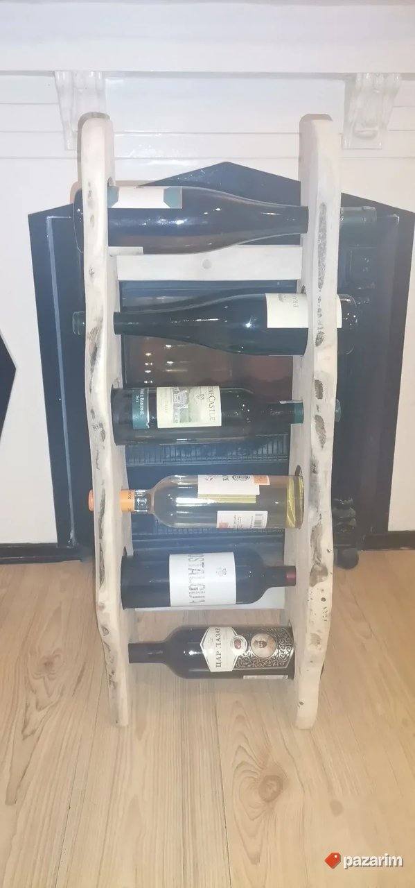 Drvena Polica Za Vino 6 Flasa Novo 7