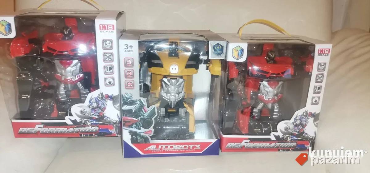 Veliki Transformers Na Daljinski Crveni i Zuti Novo Akcija 1