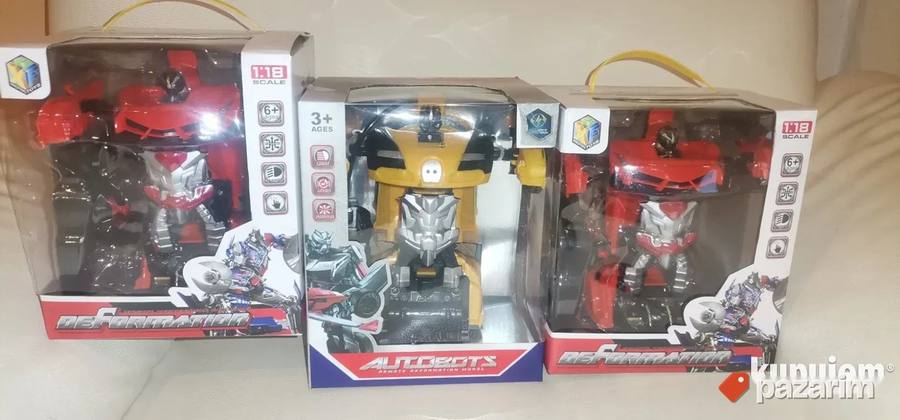 Veliki Transformers Na Daljinski Crveni i Zuti Novo Akcija 2