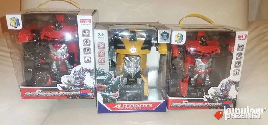 Veliki Transformers Na Daljinski Crveni i Zuti Novo Akcija 3