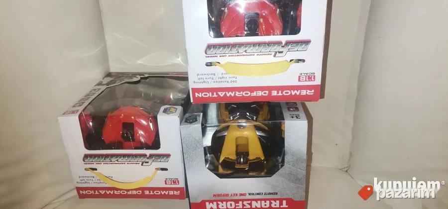 Veliki Transformers Na Daljinski Crveni i Zuti Novo Akcija 4