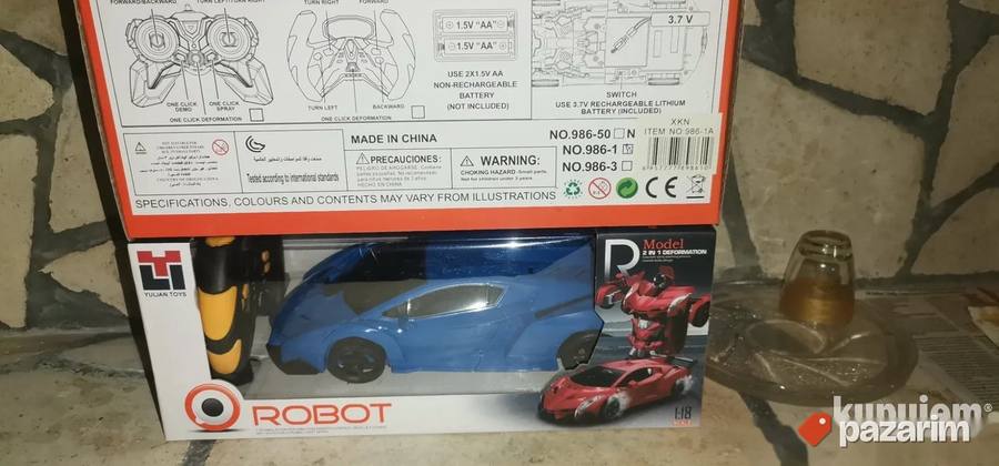 Veliki Transformers Na Daljinski 2u1 Punjiva Baterija Novo 5