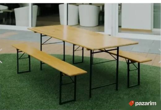 Sto i Klupe Na Rasklapanje Slavski Set Novo