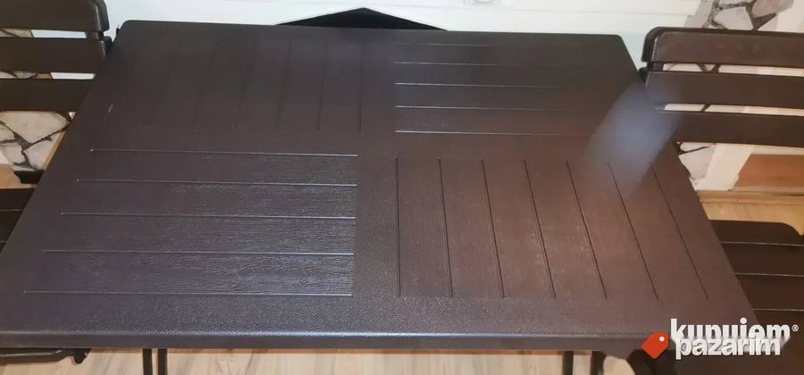 Stakleni Stolovi Za Bastu Stolice Metal Aluminijum Novo 8