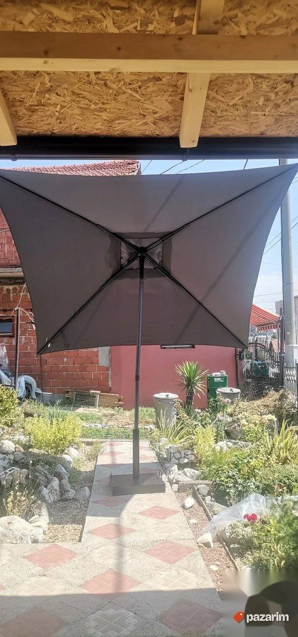 Top Platneni Suncobran 250x250 Zglobni Armirana Postolja Nov 2
