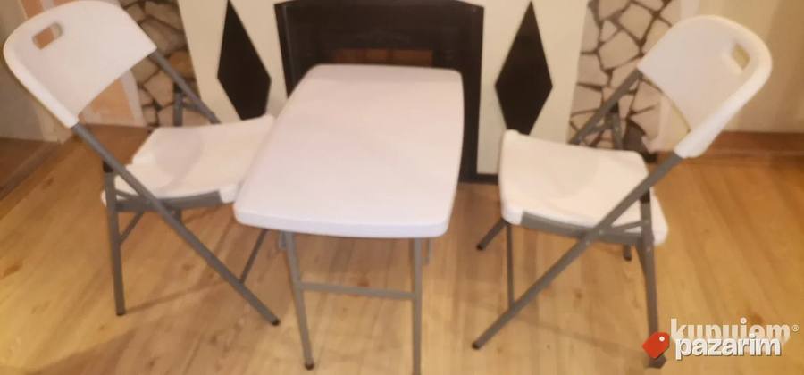Kamperski Stolovi na rasklapanje 66x48x38 i 70x50cm Novo 8
