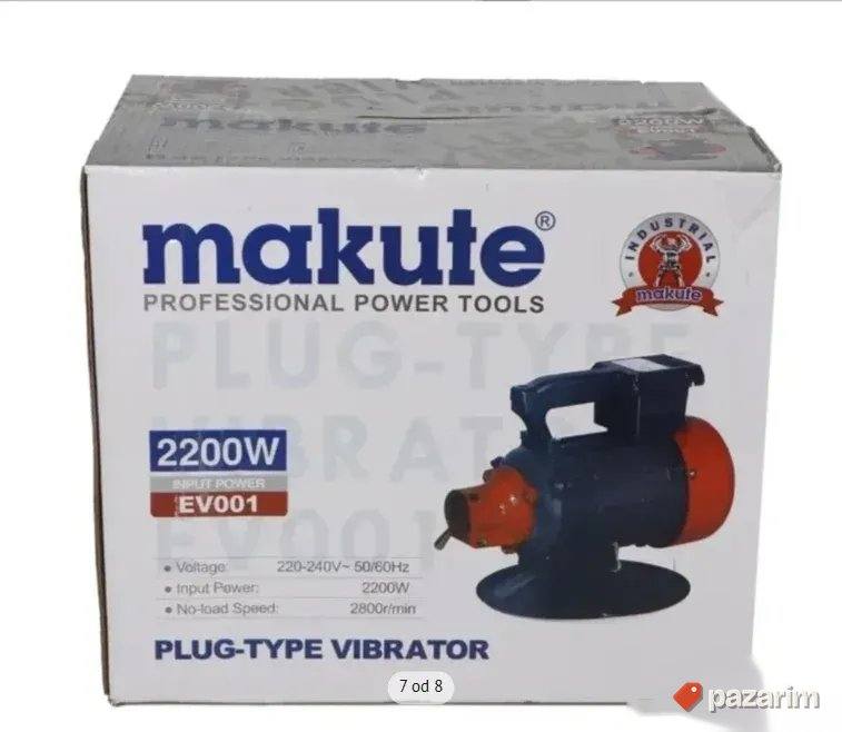 Vibrator za beton MAKUTE 2.2 kW vibro igla 6m 40 mm 6