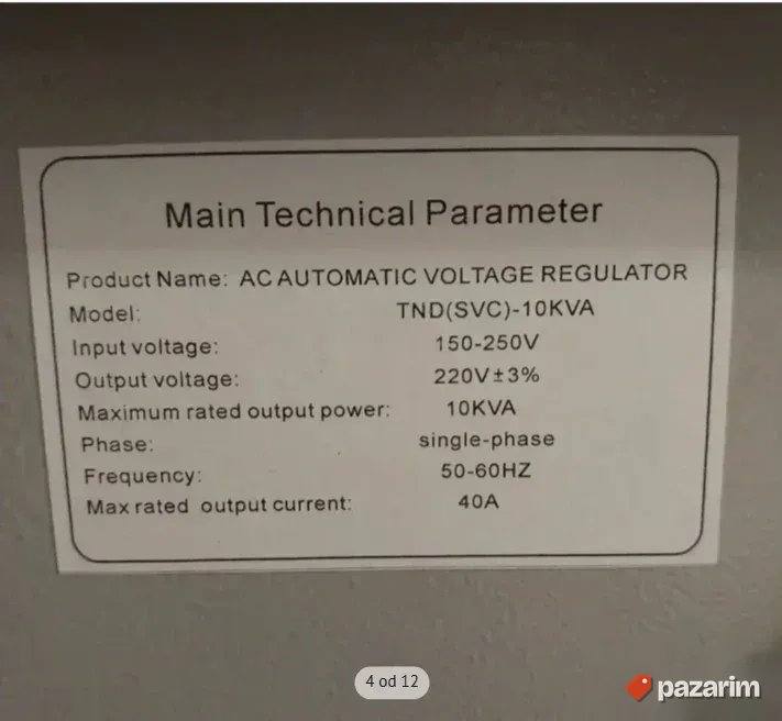 TND (SVC) automatski korektor napona 10 kW monofazni 4