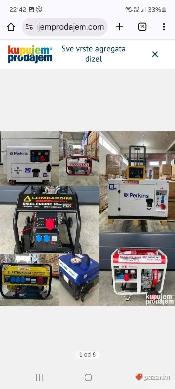 Agregat Perkins bešumni 15KW Profesionalni imamo od 1 /15kw 7