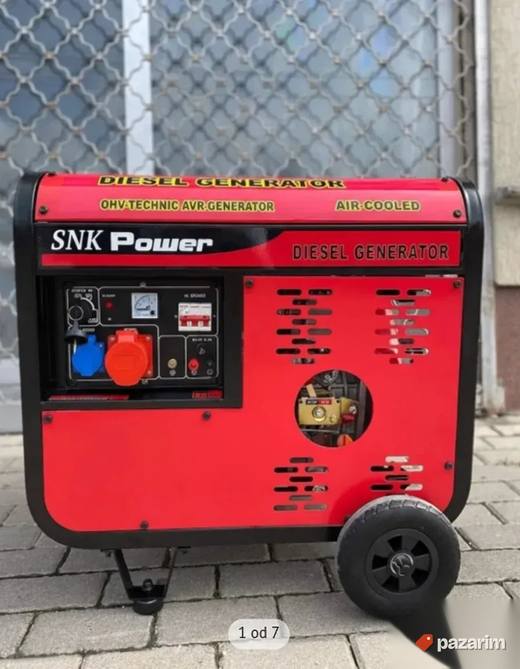 Agregat SNK Power 6.5KW Dizel monofazni i trofazni generat