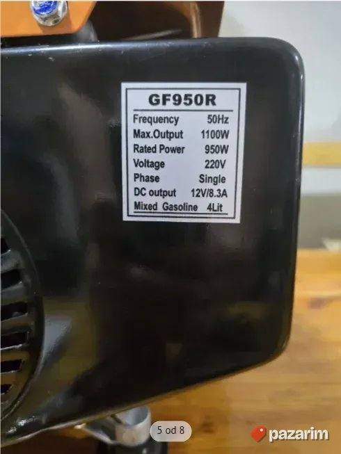 Agregat Genfor 1.1KW Kompaktan i pouzdan benzinski generat 5