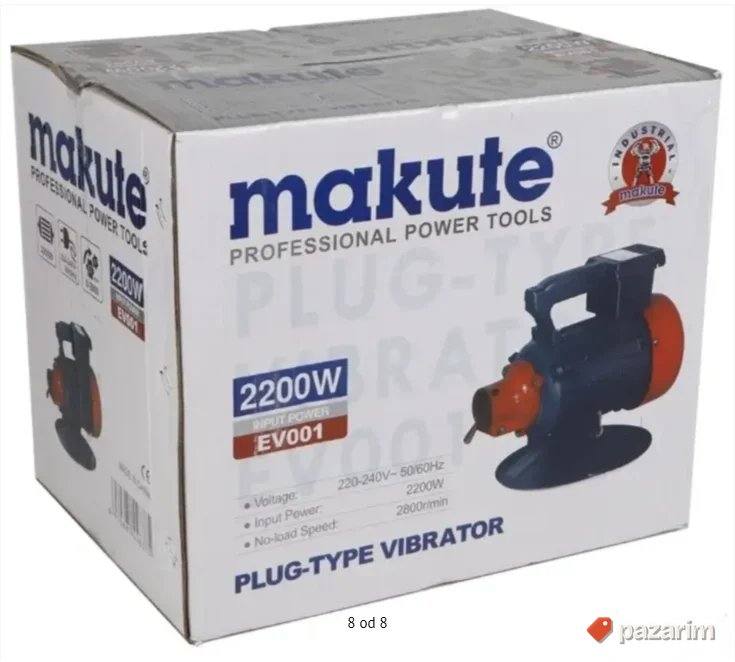vibrator ZA BETON mekute 2.2 KW PROFESIONALNI MODEL 8