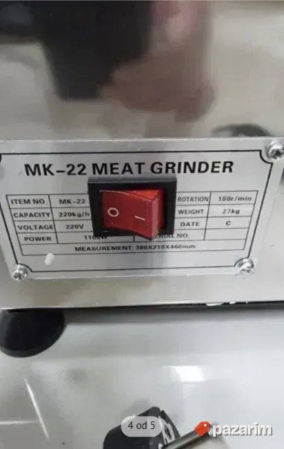 Mašina za mlevenje mesa MK-22 1800W profesionalna 4