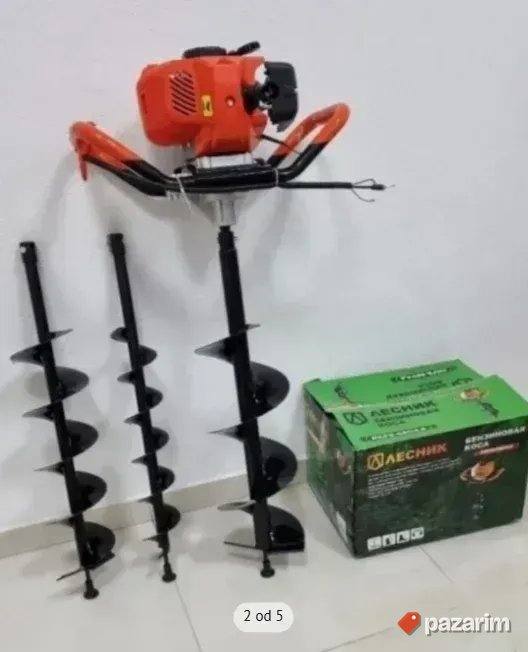 Bušač rupa sa tri burgije LESNIK 6.8kW 2