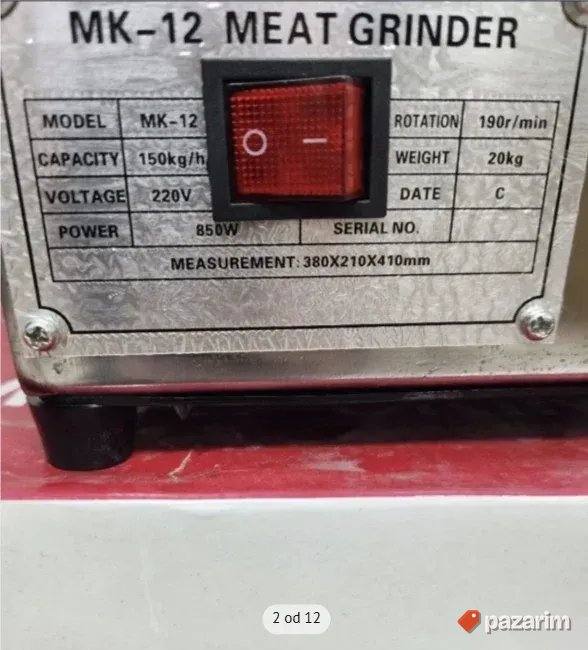 Mašina za mlevenje mesa MK-12 850W profesionalni model 2