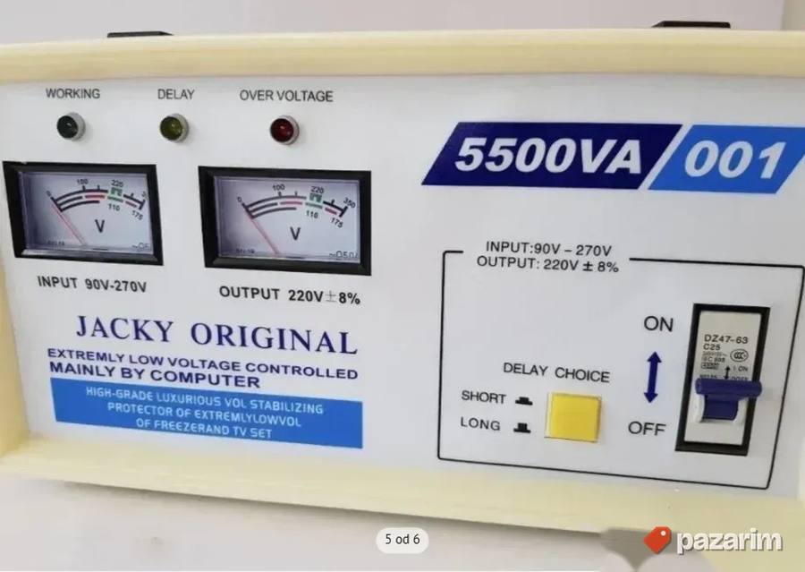 Korektor napona JACKY ORIGINAL 5.5kW (5500VA) 5