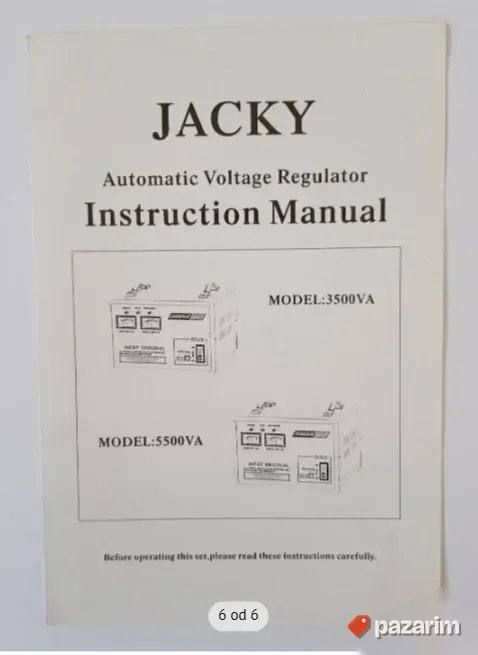Korektor napona JACKY ORIGINAL 5.5kW (5500VA) 6