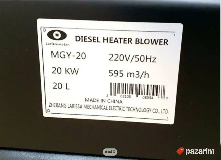 Grejalica (kalolifer) top za grejanje na naftu 20kw i 50kw 6
