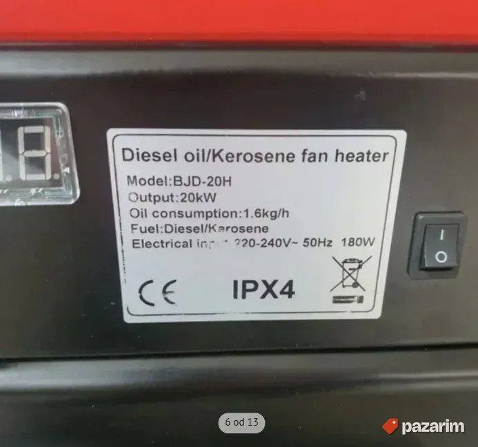 Grejalica (kalorifer) top za grejanje na naftu 30kw 6