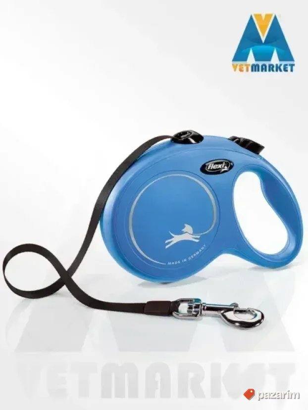 NOV plavi Flexi Povodac New Classic L TRAKA 5 metara 50 kg 2