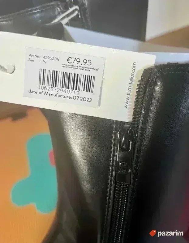 ORIGINAL NOVE br 38 TOM TAILOR zenske čizme crne boje KUTIJA 2