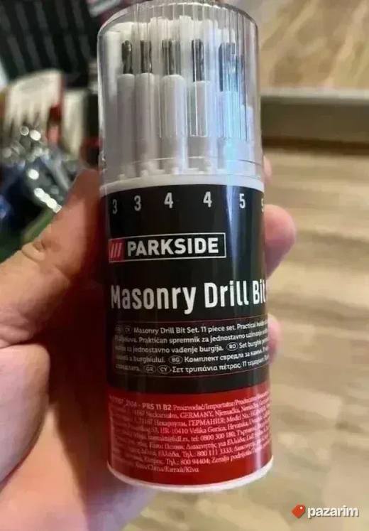 11 burgija za kamen u originalnom PARKSIDE pakovanju N0V0