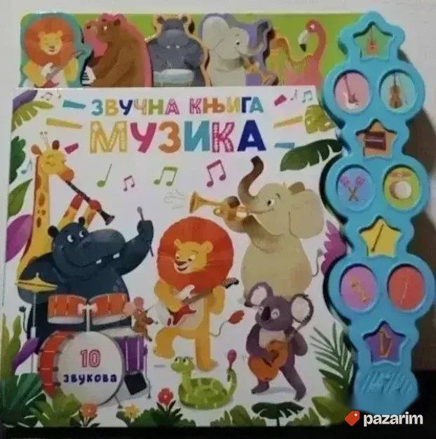 NOVA ZVUCNA KNJIGA MUZIKA knjiga sa 10 razlicitih zvukova 2