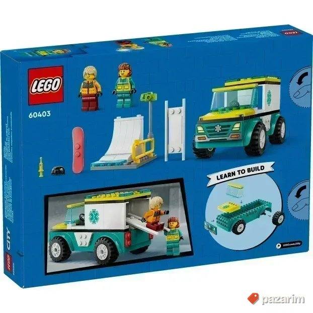 NOV LEGO CITY 60403 Ambulance and snowboarder Hitna pomoc 3