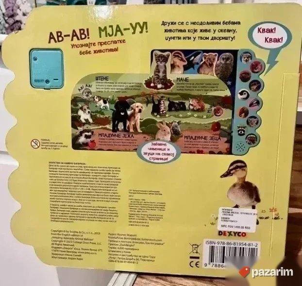 NOVA ZVUCNA KNJIGA Upoznajte bebe životinja - 10 zvukova 2